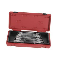 [910018B] Hinged socket wrench set 7 pieces professional