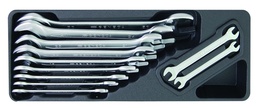 [910011] Double open end wrench set 11 pieces professional
