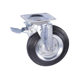 [WE200RSDB] Swivel castor with brake 200 x 30mm rubber
